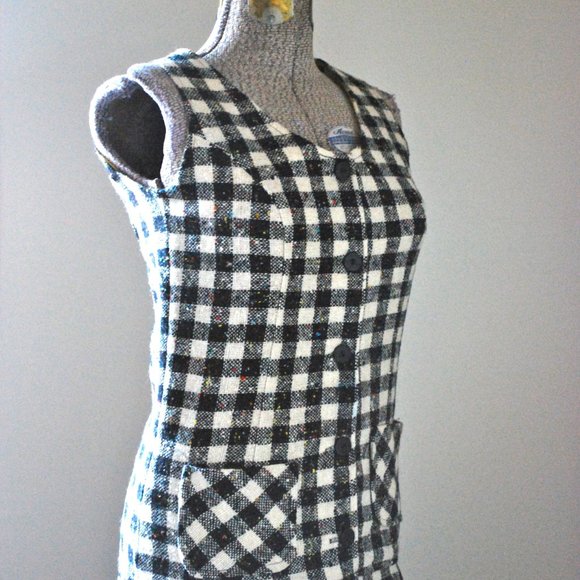 Black & White checkered Wool tweed jumper - Picture 6 of 12